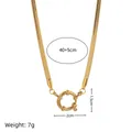Elegante collana a catena serpente placcata oro 18K con chiusura a molla e peso di 7g - Catena a Serpente con Chiusura a Marinaio 40+5cm