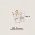 Detailed view of the 18K gold plated unicorn pendant showing size and weight specs. - No. 1 Rainbow Horse Pendant Only (Without Chain)