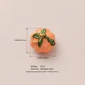 Mini persimmon fruit pendant in stainless steel for DIY jewelry making, 13mm size - Pink Persimmon Pendant (1) / Pink