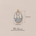 Detailed oval stainless steel cartoon rabbit pendant charm for DIY jewelry making - Style 2-Lace Collar Rabbit Pendant