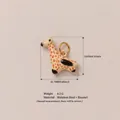 Colgante de jirafa en esmalte y acero inoxidable con medidas y peso detallados - 4-Colgante de Jirafa