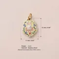 Yellow cartoon rabbit printed stainless steel pendant charm for DIY jewelry making - Bowknot Rabbit Pendant
