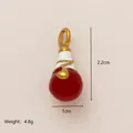 Red heart pouch pendant in 18k gold plated stainless steel, 2.2cm high - Light Bulb