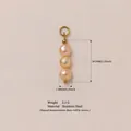 Eleganter Perlenanhänger aus 18K vergoldetem Edelstahl für DIY-Schmuckherstellung - Edelstein Kreuz