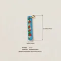 Stainless steel strawberry print pendant 25.1mm x 5mm, 2.5g DIY jewelry accessory - Long Bar Strawberry Pendant