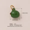 Leuke mini groene vrucht hanger van 316 roestvrij staal voor DIY sieraden maken - Donkergroene Kleine Kiwi Hanger (10) / Donkergroen