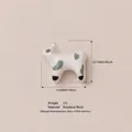 Pequeño colgante de acero inoxidable con forma de vaca moteada para hacer joyas DIY - 9-Colgante de Cachorro Blanco