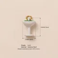 Miniatuur martini glas bedeltje van roestvrij staal voor schattige DIY sieraden - Witte Mini Theetafel Hanger (13) / Wit