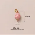 Handgemaakte roze ijsje bedelhanger van koper met gedruppelde olie geschilderde afwerking - Ijsje Hanger (Nr. 3)