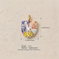 Pendentif bouclier lapin dessin animé en acier inoxydable pour création bijoux DIY - Pendentif Lapin Tacheté (16)