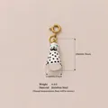 Ciondolo foca in acciaio inox da 20mm con chiusura in oro 18k per gioielli DIY - Gatto maculato