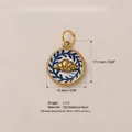 Detail of 18K gold plated stainless steel croissant pendant with 316SS material specs - Croissant Pendant Style 1