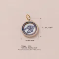 Detailansicht eines kreisförmigen Fisch-Anhängers aus Edelstahl mit 15mm x 17,7mm Maßen - Nr.6 Vogel Duo Anhänger