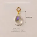 Maße des Kristallanhängers in Tropfenform aus Kupfer mit Goldbeschichtung für DIY - Rosenquarz-Stil Anhänger