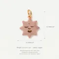 Pink speckled star face pendant charm crafted from copper for DIY jewelry making - Pendant / Style 3 Pink Sun