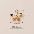 Detailed view of the colorful enamel pony pendant showing dimensions and material. - Pendant Only (Without Chain) (3.Horse Pendant) / 17.2x22.5mm / White