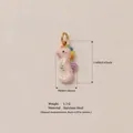 Detail view of colorful seahorse pendant with size 17mm x 9mm and material info - Pendant Only (Without Chain) (8.Seahorse Pendant) / 17x9mm / Pink
