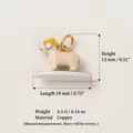 Vista dettagliata del ciondolo cane surfista con dimensioni di 19 mm di lunghezza e 13 - 9 Piccolo Golden Retriever