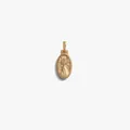 Pendentif relief ange ovale doré de style vintage pour bijoux DIY - Vierge Marie Ronde