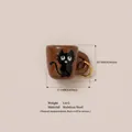 Cute mini coffee cup pendant with black cat print, stainless steel DIY jewelry charm. - No. 3 Sitting Cat Cup Pendant