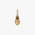 Stainless steel sneaker shaped pendant with 18K gold plated finish for DIY jewelry - Sneaker Charm