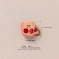 Cute pink cup-shaped pendant with cherry print and 316 stainless steel material specs - No. 4 Cherry Cup Pendant