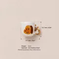 Cute 316 stainless steel mug-shaped pendant featuring a dog print and gold ring detail - No. 5 Brown Dog Cup Pendant