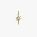 Pendentif étoile à huit branches plaqué or 18 carats avec cristal pour collier DIY - Pendentif Étoile