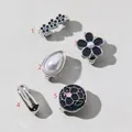 Assorted numbered enamel flower and pearl shoe charms for custom sandal and flip-flop styles - 2 Water Drop Pearl Pendant