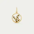 Elegant stainless steel lily of the valley pendant featuring white enamel and green details - March Birth Flower Daffodil Pendant Only (Without Chain)