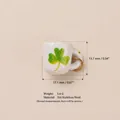 316 stainless steel cute cup pendant featuring a green clover print for DIY jewelry - No. 7 Grass Cup Pendant