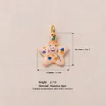 Detailed size and weight specifications for a cute pink star stainless steel charm pendant - Star Pendant Only (Without Chain) / 18x15mm / Pink