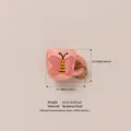Pink cup pendant charm in stainless steel with butterfly detail for jewelry making - No. 12 Butterfly Cup Pendant