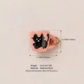 Pink stainless steel cup charm with cute black cat print for DIY jewelry making - No. 13 Pink Cup Cat Pendant