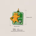 Sporty orange cat soccer pendant in stainless steel with 20.6mm dimensions for DIY jewelry. - Pendant Only (Without Chain) Style 5 Football Cat