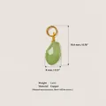 Pendentif en pierre verte avec boucle en cuivre, hauteur 19,4 mm, pour bijoux DIY - Pendentif Pierre Vert Foncé