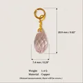 Détail du pendentif goutte : hauteur 20,9 mm, largeur 7,4 mm, poids léger de 1,4 g. - Pendentif Violet