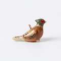 Ciondolo a forma di uccello fagiano in ceramica dipinto a mano con anello dorato. - 36 Ciondoli A Forma Di Anatra Mandarina