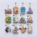 Twelve adorable cat sport themed pendants for DIY jewelry with gold plated finish - Pendant Only (Without Chain) Style 11 Weightlifting Cat