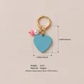 Blauer Herzanhänger mit Perlen- und rosa Perlenakzenten, Kupferschmuckzubehör - Blaues Herz-Stil (MTPK253419Z) / 15x13mm / Blau