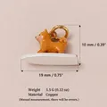 Ciondolo a forma di cane Shiba Inu su tavola da surf in rame placcato oro 18k - 8 Shiba Inu