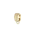 14K gold-plated textured charm bead with attachment loop for DIY jewelry - Textured Jewelry Buckle / Gold