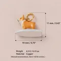 Ciondolo corgi su tavola da surf realizzato a mano in rame con placcatura in oro 18K - 12 Corgi