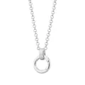 Minimalist silver-tone chain necklace with circular spring ring pendant for DIY jewelry creation - Steel Color Spring Clasp Chain B (13mm)