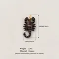 Detailed scorpion zodiac charm pendant in copper with dimension and weight info - Scorpio / 20x11mm
