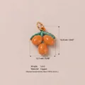 Handgefertigter kleiner Orangen-Emaille-Anhänger aus Kupfer für DIY-Schmuckdesigns - Nr.12 Mango-Anhänger