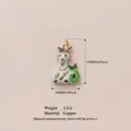 Hand-painted Capricorn zodiac sea-goat charm pendant with 17mm x 12mm dimensions - Capricorn / 17x12mm