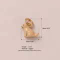 Cream golden retriever dog charm pendant with 18K gold plated ring for jewelry - Dog Pendant (11)