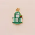 Pastoral green balcony pendant with red cactus pot, titanium steel detailed jewelry - Potted Plant Balcony Pendant Only
