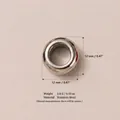 Detailed view showing dimensions and weight of high-polished stainless steel bead - Silver Color Pendant